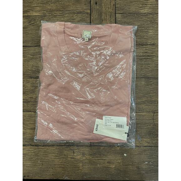 Swet Tailor Softest V-Neck Tee Pearl Blush Sz XXL NWT - Picture 3 of 3